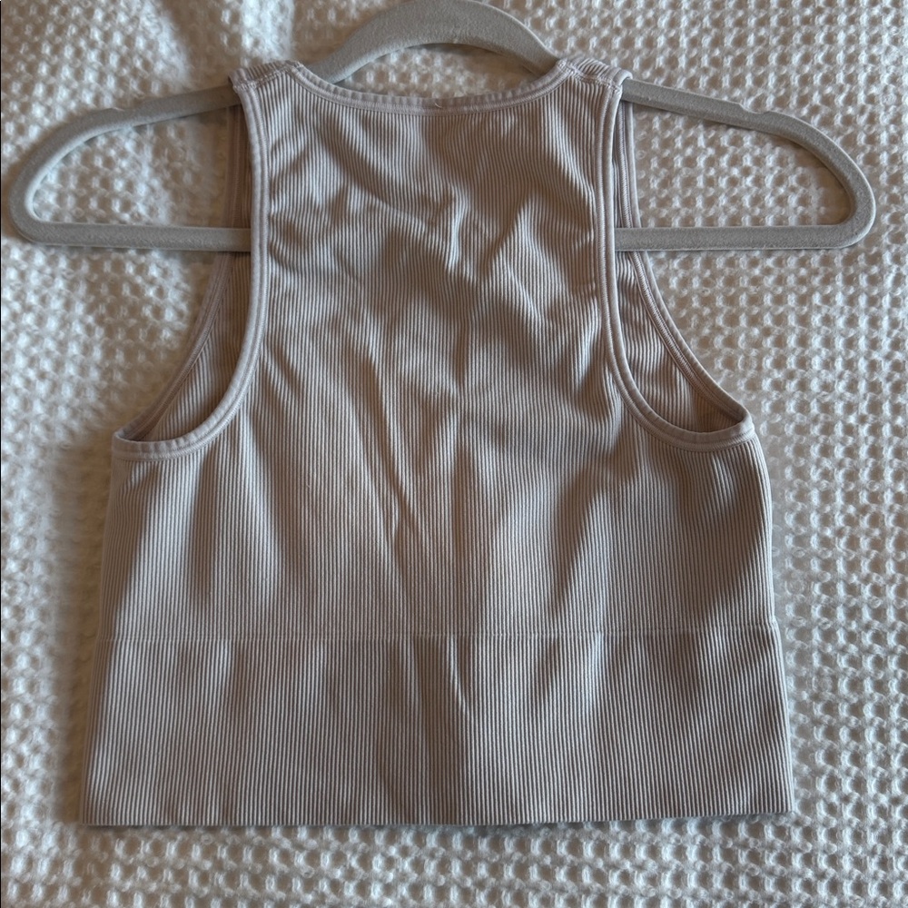 Athleta V-Neck Ribbed Cropped Tank - Picture 2 of 2